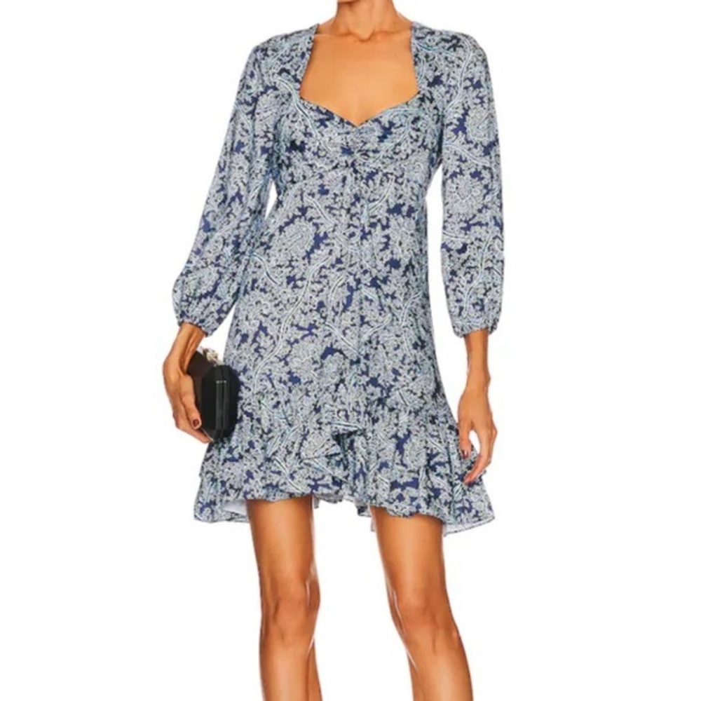 Likely from Revolve Mini dress in navy and ivory size 4